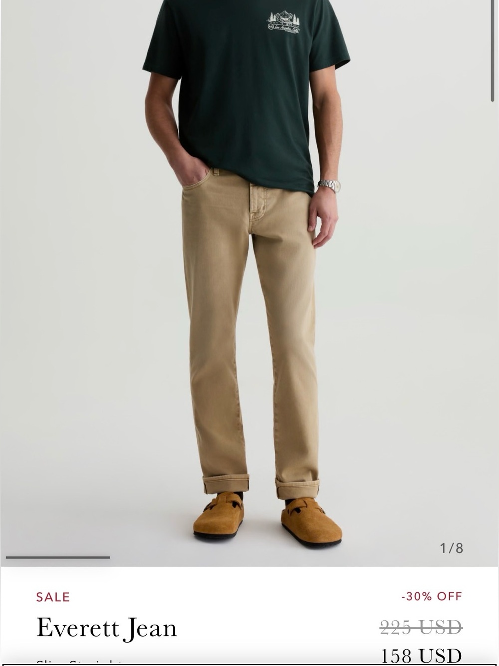 AG Adriano Goldschmied Beige/Tan Straight Jeans 🚫Never Weared🚫